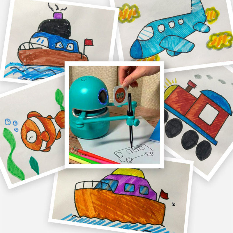 Robot de pintura para niños de jardín de infantes.